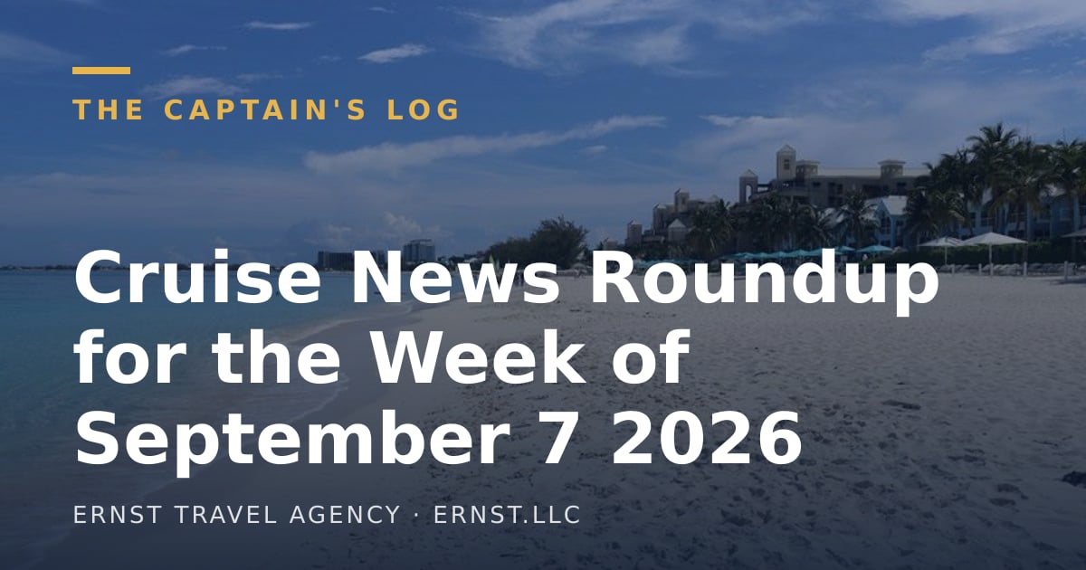 Cruise News Roundup for the Week of September 7 2026