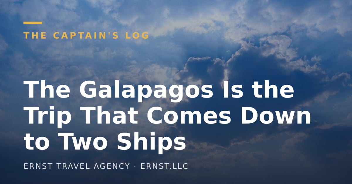 The Galapagos Is the Trip That Comes Down to Two Ships
