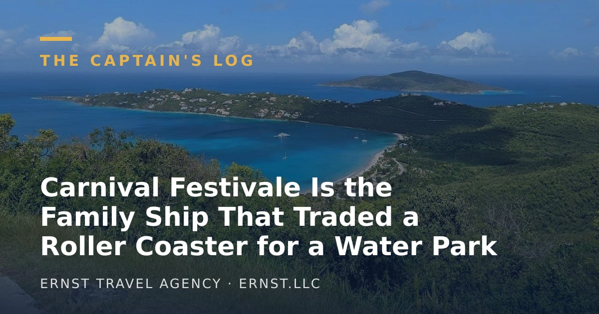 Carnival Festivale Is the Family Ship That Traded a Roller Coaster for a Water Park