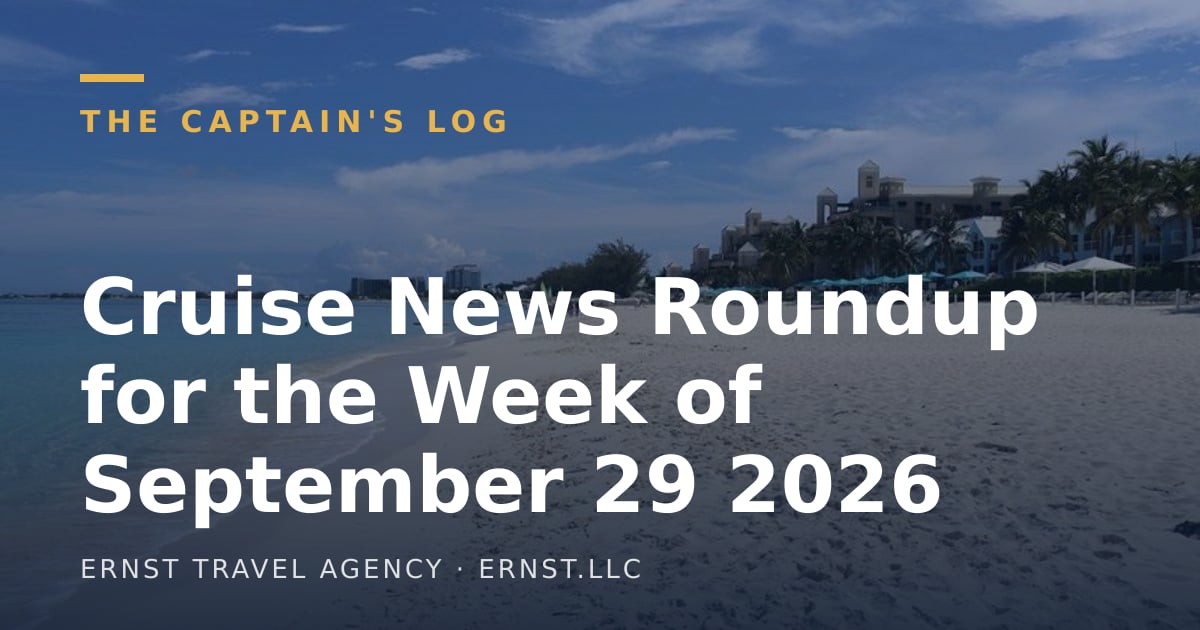 Cruise News Roundup for the Week of September 29 2026